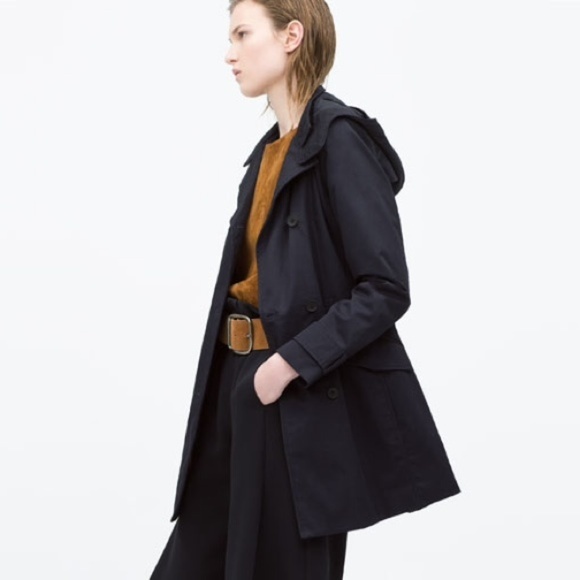 Zara blue trench coat Clearance
